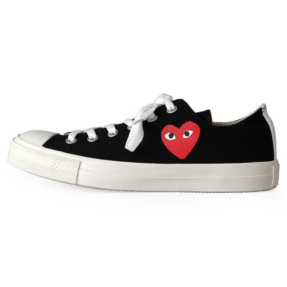 Comme Des Garçons CDG PLAY x Converse Cotton Canvas Low Top Heart Sneakers